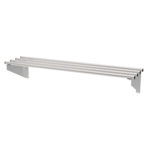 Væghylde rillede rustfrit stål – B1500 x D300 x H225 mm
