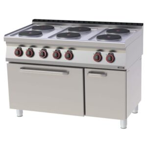 Industrikomfur til El + ovn – 6x 2,6 kW