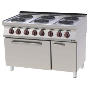 Industrikomfur til El + ovn – 6x 2,6 kW