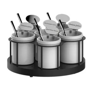 Sauce holder roterende – 6x Ø125 x 145 mm