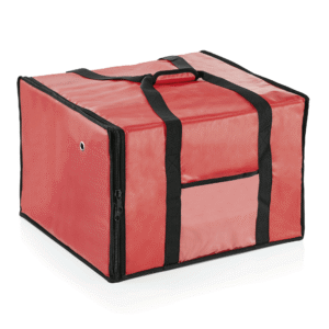 Pizza taske – thermo – for 6x pizzaer 45 cm rød – B51 x D51 x H34 cm