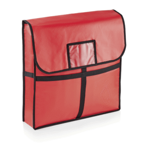 Pizza taske – thermo – for 2x pizzaer 45 cm rød – B51 x D51 x H11 cm