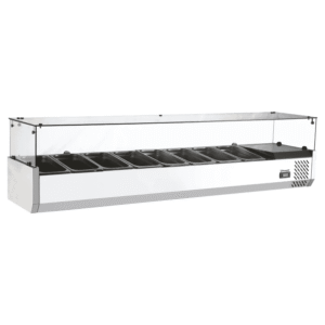 Kantinekøler/køleopsats – 8x GN 1/3 – B1800 × D395 × H426 mm