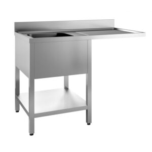 Vaskebord med plads til opvaskemaskine – B1200 x D700 x H850 mm – Vask til venstre