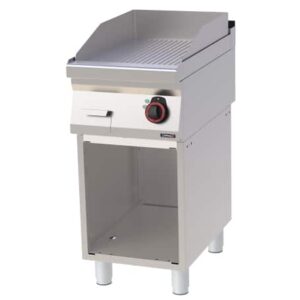 Stegeplade – grillplade til El – krom rillet – 4,5 kW / 400 V