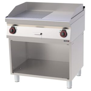 Stegeplade – grillplade til El – krom glat og rillet – 9 kW / 400 V