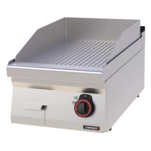 Stegeplade – grillplade til El – krom rillet – 4,5 kW / 400 V