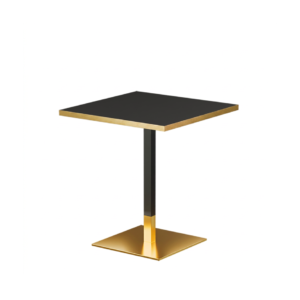 Bord 68x68 antracit med Guldkant
