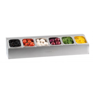 Professionel gastrobakke holder GN station til 6x 1/6 GN 176 x 162 mm